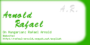 arnold rafael business card